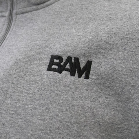 BAM Embroidered 1/4 Zip Sweatshirt - Heather